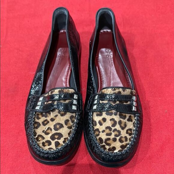 Brighton Black and Brown Leopard Print Flats - Picture 1 of 6